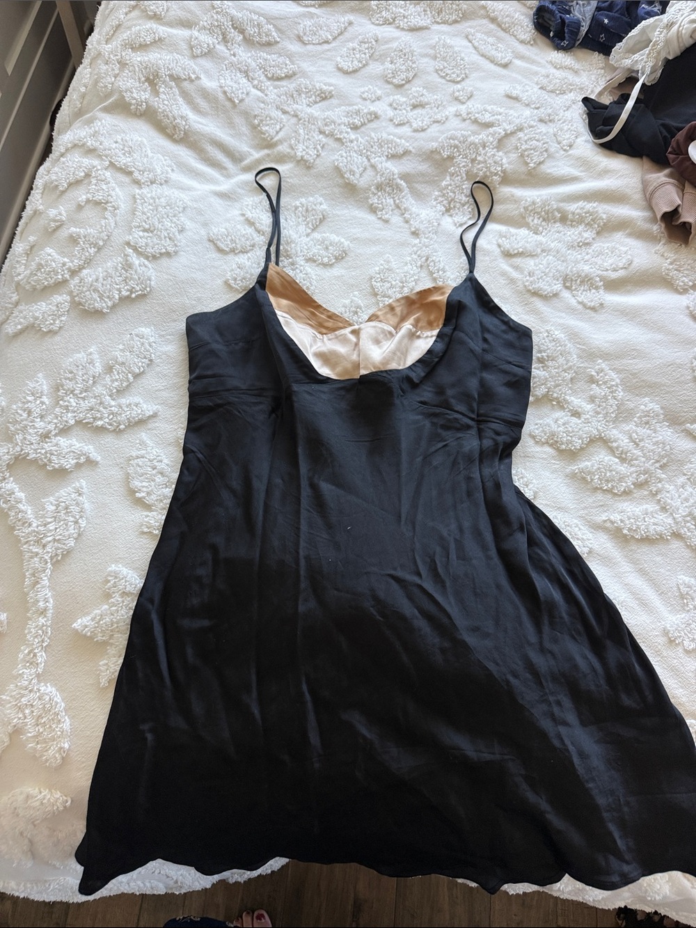 Anthropologie Black Slip with Champagne Lining Never worn!